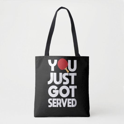 Tennis Mannen Butterfly Ping Pong Tote Bag (Voorkant)