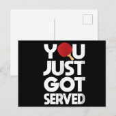 Tennis Mannen Butterfly Ping Pong Uitnodiging Briefkaart (Voorkant / Achterkant)