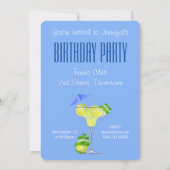 Tennis Margarita Verjaardagsfeestje Kaart (Achterkant)