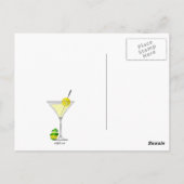 Tennis Martini Happy Birthday Briefkaart (Achterkant)