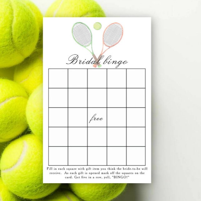 Tennis Match Bruidsfeest Bingo spel (Creator heeft geüpload)