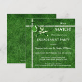 Tennis Match de Vergelijkende Uitnodiging van de P (Voorkant / Achterkant)