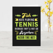 Tennis Match Player Racket Court Sports Funny Gift Kaart (Gele Bloem)