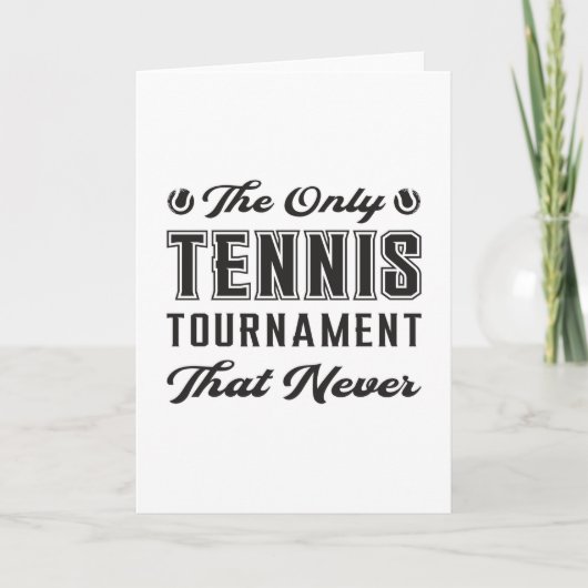 Tennis Match Racket Player Court Funny Gift Idee Kaart (Voorkant)