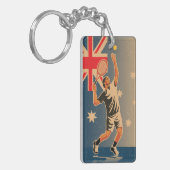 Tennis match sleutelhanger (Voorkant Links)