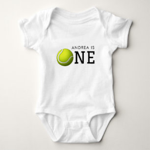 Tennis Meisje of Jongen 1e Verjaardag Eén Persoonl Romper