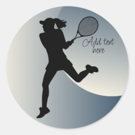 Tennis Meisje Speler Vrouwen Tennis Ronde Sticker
