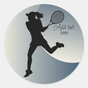 Tennis Meisje Speler Vrouwen Tennis Ronde Sticker