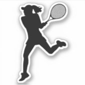Tennis Meisje Speler Vrouwen Tennis Sticker (Voorkant)