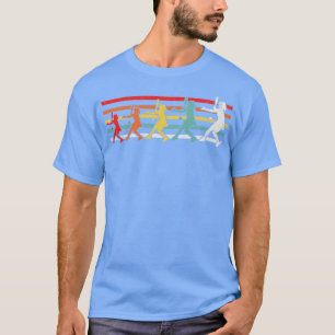 Tennis Meisje Tennis Speler Retro T-shirt