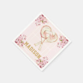 Tennis Meisje Verjaardag Gepersonaliseerd Servet (Hoek)