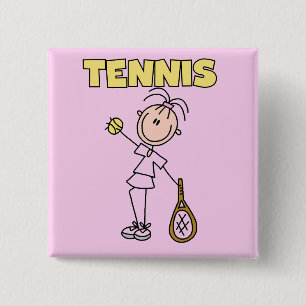 TENNIS Meisjes T-shirts en Cadeaus Vierkante Button 5,1 Cm