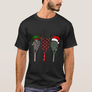Tennis Merry Chistmas 3 Tennis Racket Kerstmis T-shirt