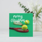 Tennis Merry kerstKaart Kaart (Staand voorkant)