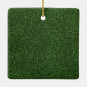 Tennis Merry Kerstmis met kerstman op groen Keramisch Ornament (Achterkant)