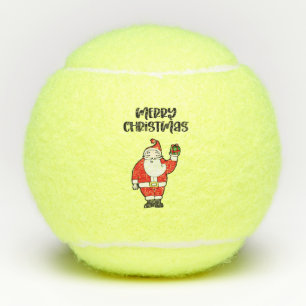 Tennis Merry Kerstmis met kerstman Tennisballen