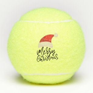 Tennis Merry Kerstmis met Santa hat Tennisballen