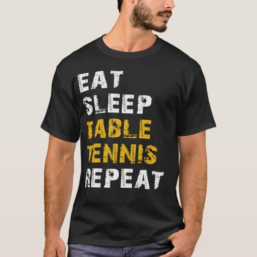 tennis met eettafel t-shirt (Voorkant)