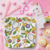 Tennis met kerstbal en racket papieren bordje (Feest)