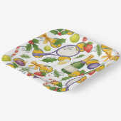 Tennis met kerstbal en racket papieren bordje (Gebogen)