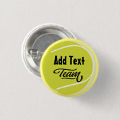 Tennis met Naam van uw Team op Koop Ronde Button 3,2 Cm (Voorkant /achterkant)