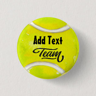 Tennis met Naam van uw Team op Koop Ronde Button 3,2 Cm