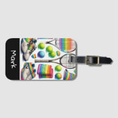 Tennis met naam voor The Pride Bagagelabel (Voorkant (horizontaal))