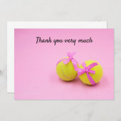 Tennis met racket, dank je wel heel veel speler bedankkaart (Voorkant / Achterkant)