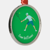 Tennis Metalen Ornament (Rechts)