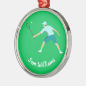 Tennis Metalen Ornament (Links)