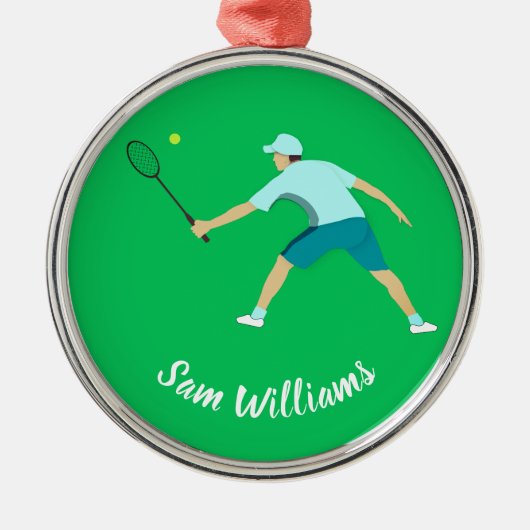 Tennis Metalen Ornament (Voorkant)