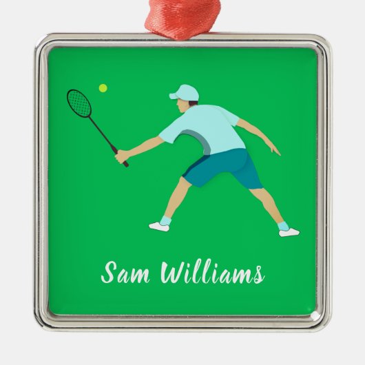 Tennis Metalen Ornament (Voorkant)