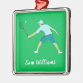 Tennis Metalen Ornament (Links)