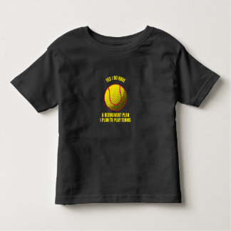 Tennis mijn pensioenplan grappig tennisbalsporten kinder shirts