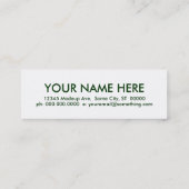 tennis. mini visitekaartje (Achterkant)