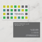 TENNIS (mod-vierkanten) Visitekaartje (Voorkant / Achterkant)