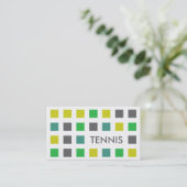 TENNIS (mod-vierkanten) Visitekaartje (Staand voorkant)