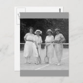 Tennis-Mode 1920 Briefkaart (Voorkant / Achterkant)