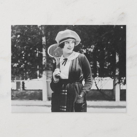 Tennis-Mode 1920 Briefkaart (Voorkant)