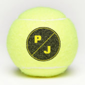 Tennis Modern Big Bold Monogrammed Tennisballen (Voorkant)