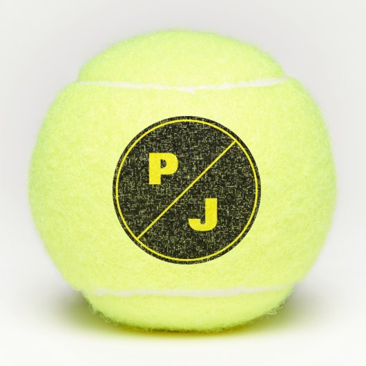 Tennis Modern Big Bold Monogrammed Tennisballen (Voorkant)
