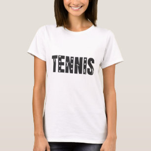 Tennis Modern Typografie Text Player Eenvoudige co T-shirt