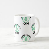 Tennis-modus op groen/wit koffiemok (Voorkant rechts)