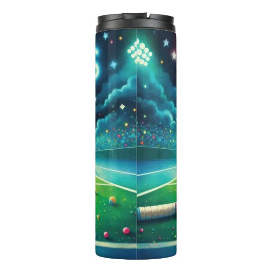 Tennis moeder avond wedstrijd thermosbeker (Achterkant)