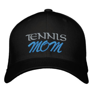 Tennis Moeder Hoed Geborduurde Hoed, Pet, haar hoe Pet