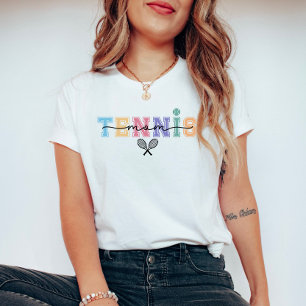 Tennis Moeder Kleurrijk en Schattig T-shirt