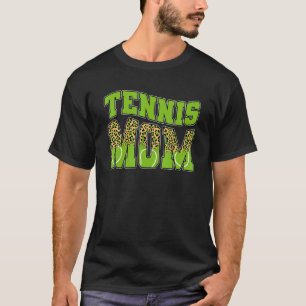 Tennis Moeder Mama Sport Luipaard Spel Dag Vibes T-shirt