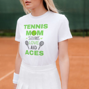 Tennis Moeder: Serving Liefde en Azen T-shirt