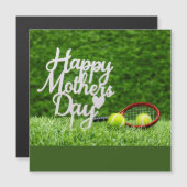 Tennis Moederdag met bal en racket op groen (Voorkant / Achterkant)