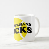 Tennis mok cadeau met grappig slogan gezegde (Voorkant rechts)